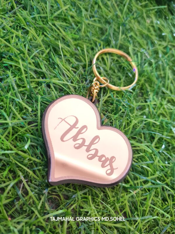 Heart Shape Custom Name Keychain - Minimum Order of 2 for Personalized Gifts