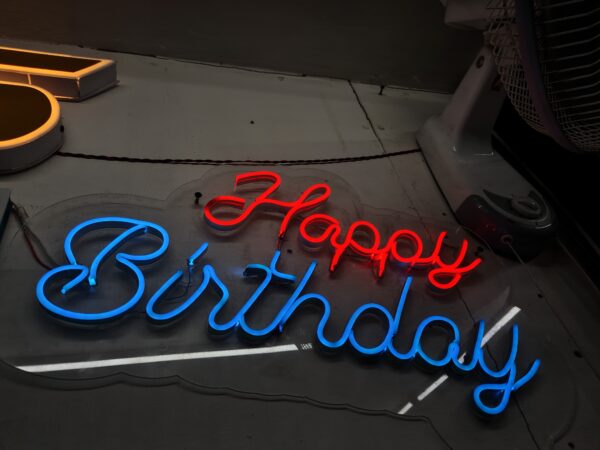 Custom Neon LED "Happy Birthday" Sign