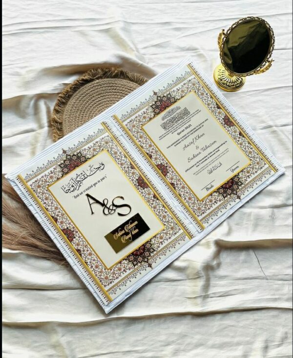 Wedding Nikah Nama booklet